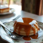 Traditional Latin American quesillo dessert with caramel topping.