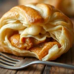 Puff pastry with golden, flaky layers and creamy filling